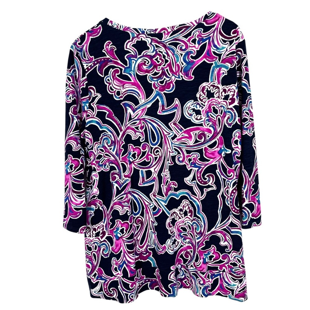 Chico’s Layered Tunic Top Navy‎ Boho - Picture 2 of 7